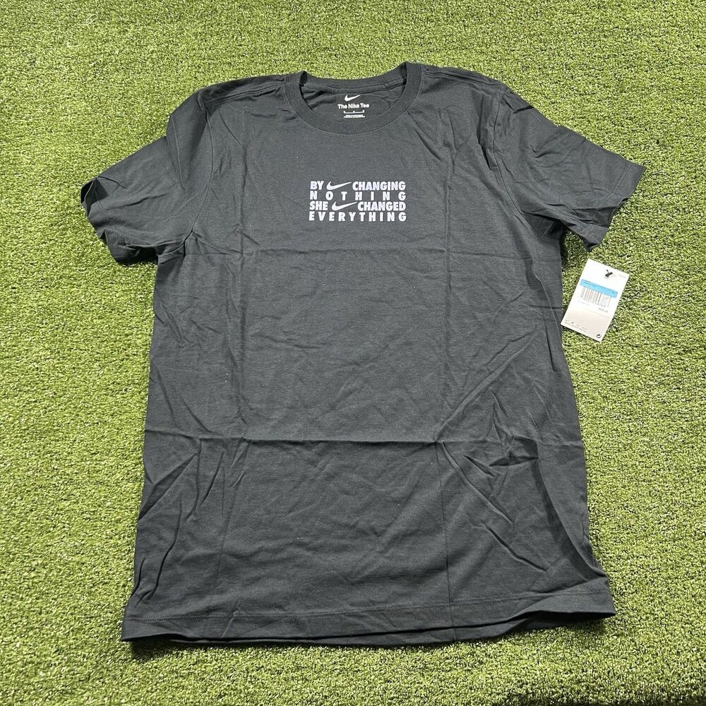 Nike Serena Williams Shirt Men’s M Black Inspirational Tennis Quote Tee